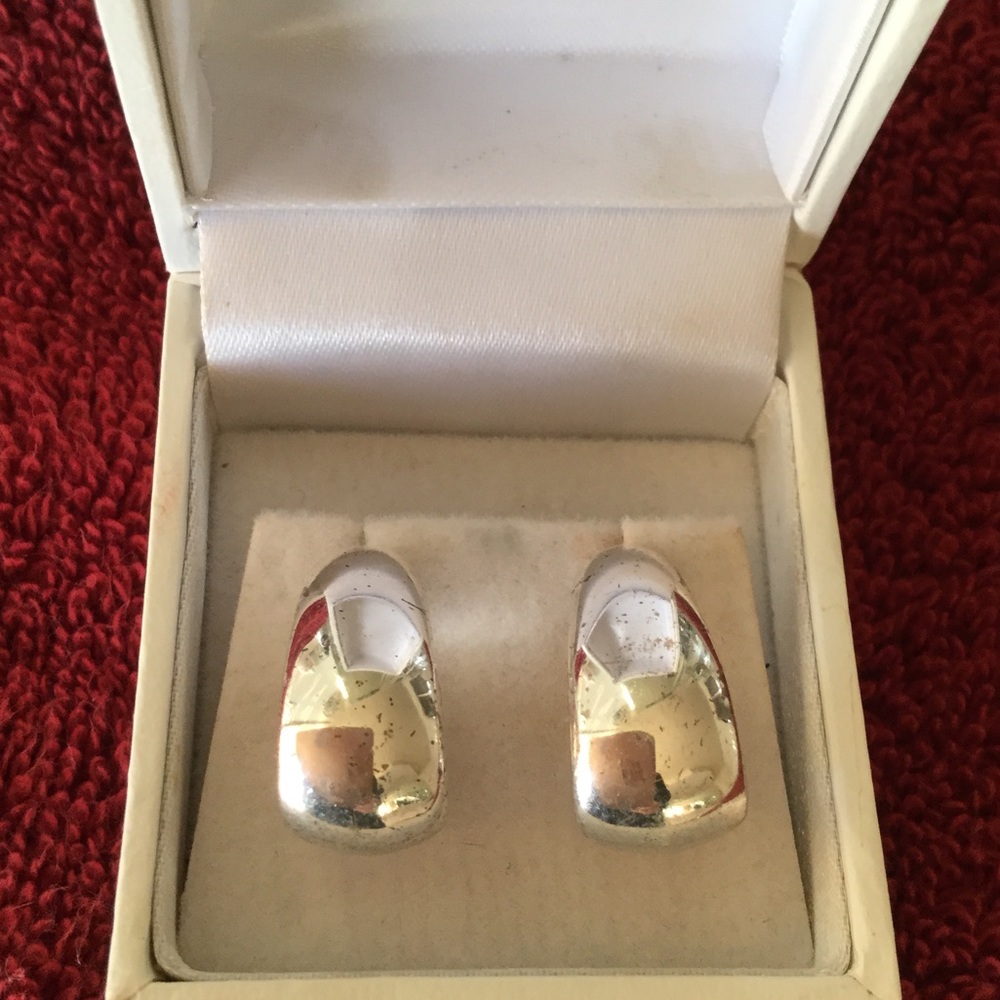 Silver tone earrings